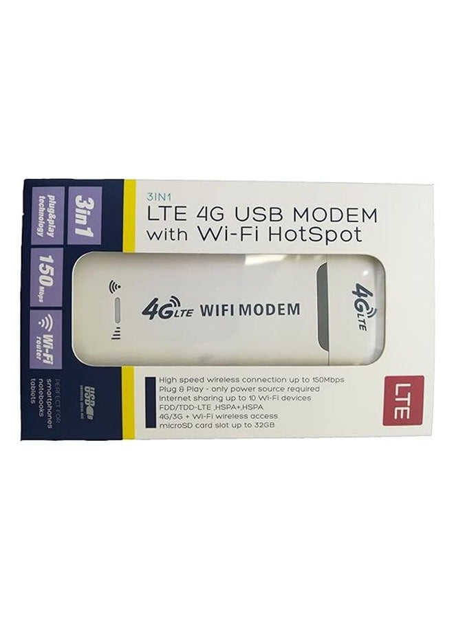 Portable USB Wifi Adapter, 4G USB Modem WiFi Router USB Adapter 150Mbps with SIM Card Slot Car Hotspot Pocket Mobile WiFi - Image 5