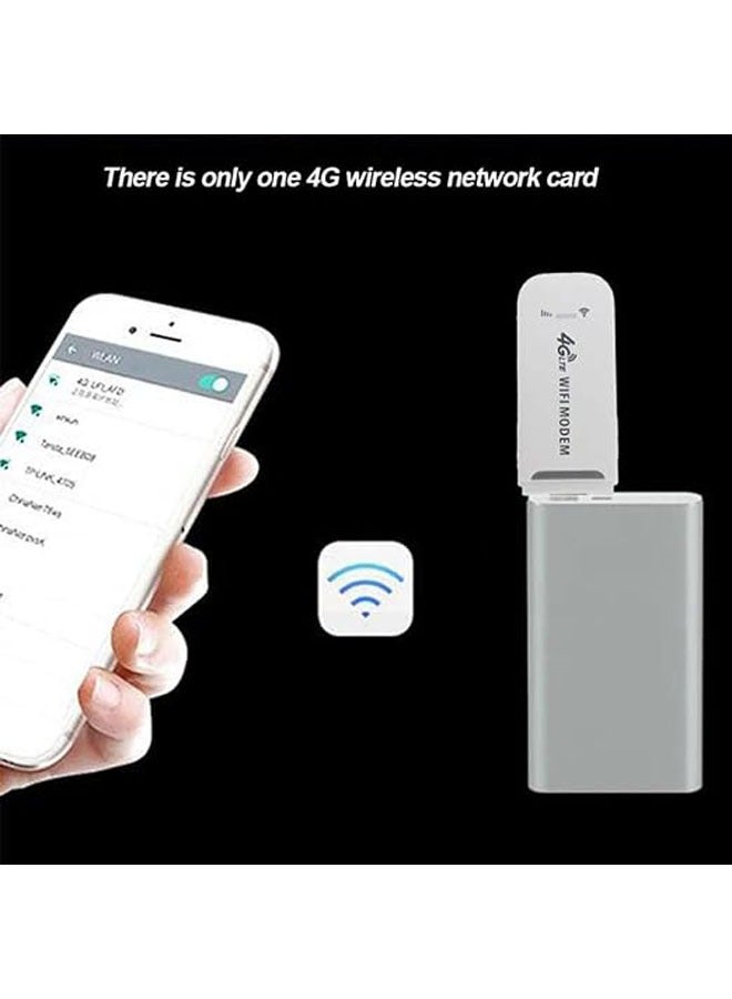 Portable USB Wifi Adapter, 4G USB Modem WiFi Router USB Adapter 150Mbps with SIM Card Slot Car Hotspot Pocket Mobile WiFi - Image 4