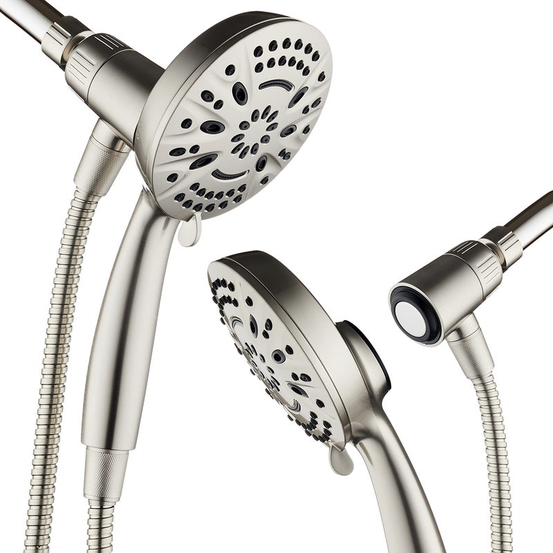 AquaDance New Magnetic Guidance Docking System HighPressure 8setting Handheld Shower Head with Giant 5 inch Face Magnetic Bracket Extralong 72 inch Stainless Steel HoseAll Nickel Finish - Image 2