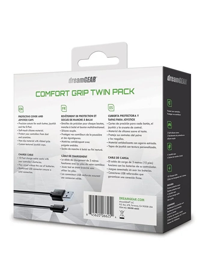 dreamGear 2 in 1 Twin Pack Comfort Grip Silicone Controller Covers for XBOX One - Image 3