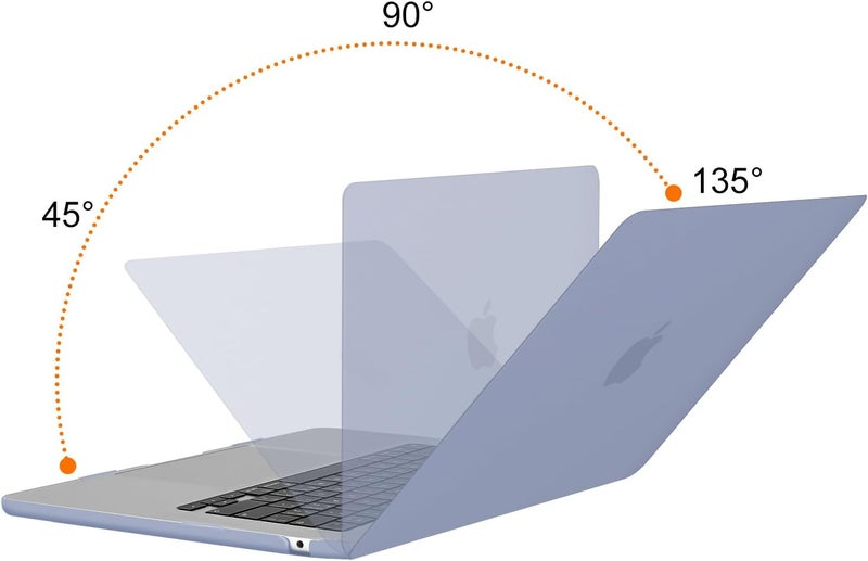 موسيسو حافظة MOSISO متوافقة مع MacBook Air مقاس 15 بوصة M5 2026 M4 2025 M3 2024 M2 2023 A3448 A3241 A3114 A2941 شاشة Liquid Retina مع Touch ID، غطاء حماية بلاستيكي صلب، رمادي لافندر - Image 4