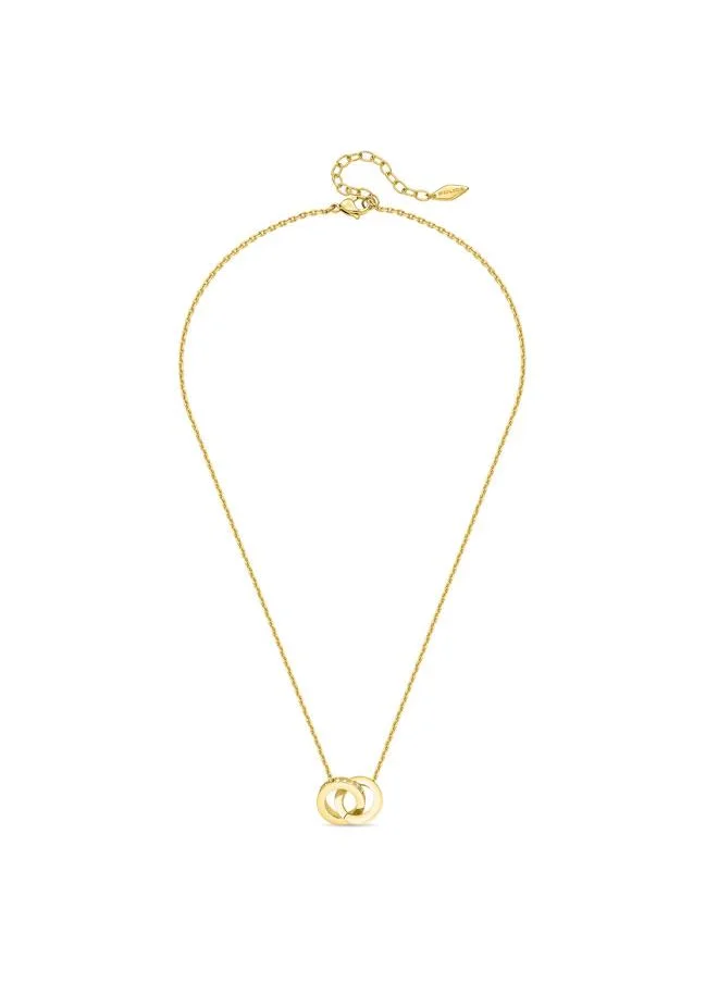 POLICE Unity Gold Plated Necklace, Bracelet, Earrings with Crystals Set Box for Women's