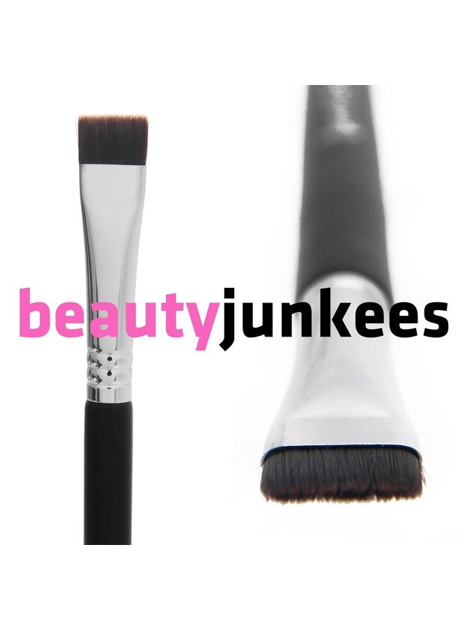 Beauty Junkees Thin Eyeliner Brushsmall Flat Eyeliner Brushflat Makeup Brush Eyeshadow Lash Linersmudge Brushconcealer Brush For Eyebrowsfirm Synthetic Eye Liner Brush For Shapingblendingcontouring  - Image 4