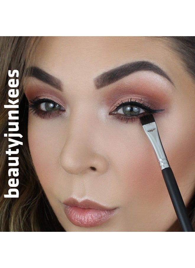 Beauty Junkees Thin Eyeliner Brushsmall Flat Eyeliner Brushflat Makeup Brush Eyeshadow Lash Linersmudge Brushconcealer Brush For Eyebrowsfirm Synthetic Eye Liner Brush For Shapingblendingcontouring  - Image 2