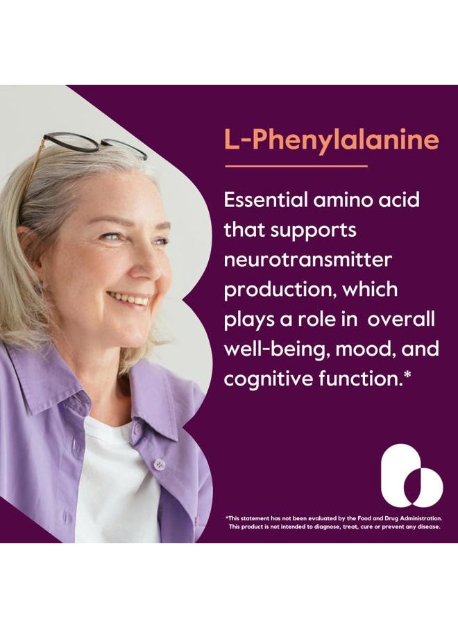 BESTVITE L-Phenylalanine 500mg (120 Vegetarian Capsules) - No Stearates - Vegan - Gluten Free - Non GMO  - Image 4