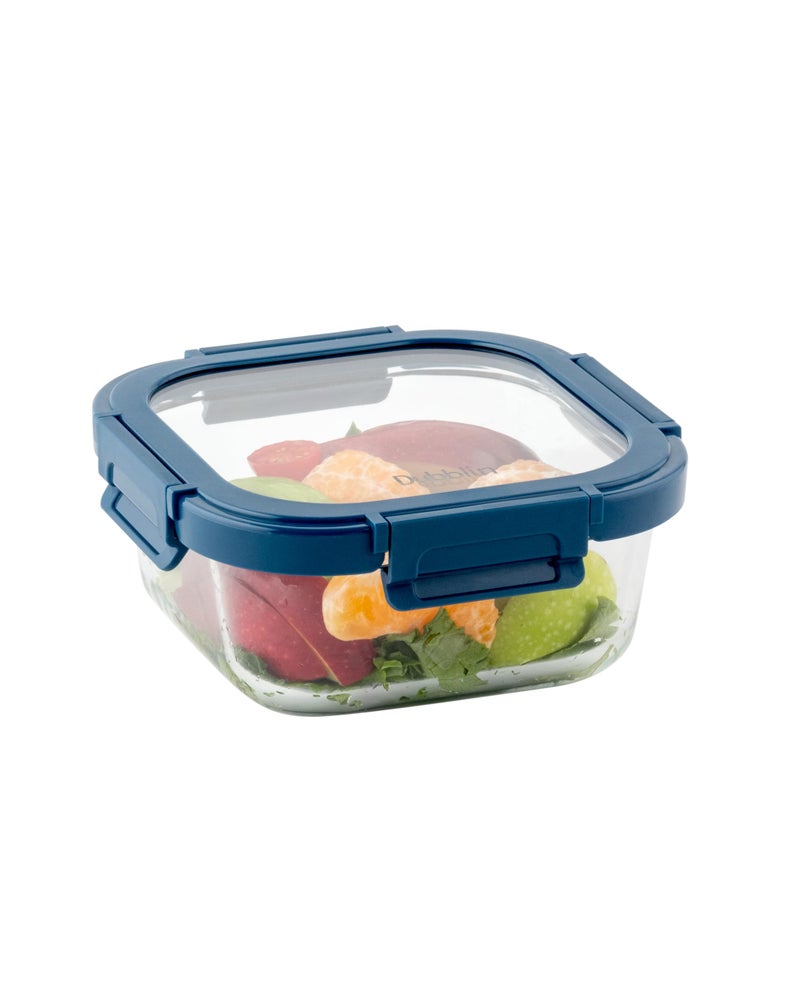 DUBBLIN Keep In Glass Borosilicate Glass Container 800ml - Square, Clear | Oven, Freezer & Microwave Safe Storage Solution (1 Piece) - Image 1
