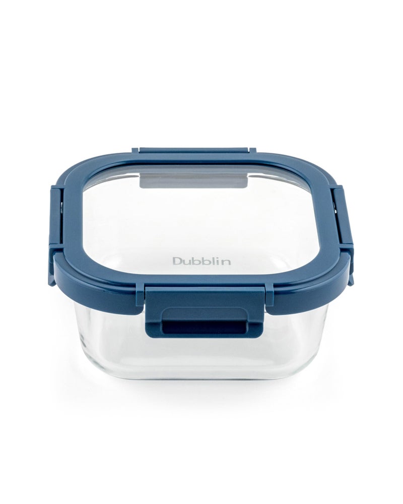 DUBBLIN Keep In Glass Borosilicate Glass Container 800ml - Square, Clear | Oven, Freezer & Microwave Safe Storage Solution (1 Piece) - Image 4