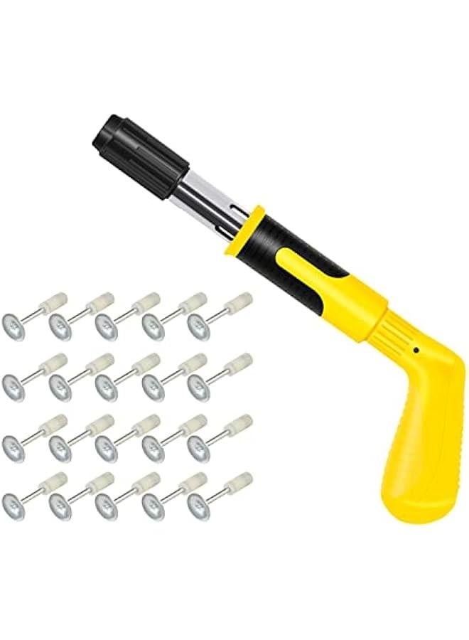 BWSJ Nail Wall Fastening Tool Kit with 20 Nails Portable Manual Nailing Low Noise Steel Nail hine for Cement Wall Home Decoration - Image 1