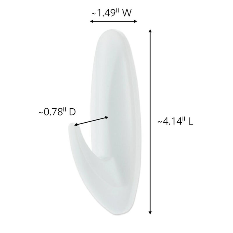 Command Designer Bath Hook Large White 1-Hook with Water-Resistant Strips (17083B-ES) Organize your dorm - Image 2