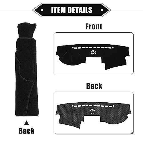 VekAuto Car Dashboard Cover Mat Compatible for Kia Sorento 2014 2015 with Audio Speaker, Black Line Center Console Interior Trim Dash Board Mat - Image 5
