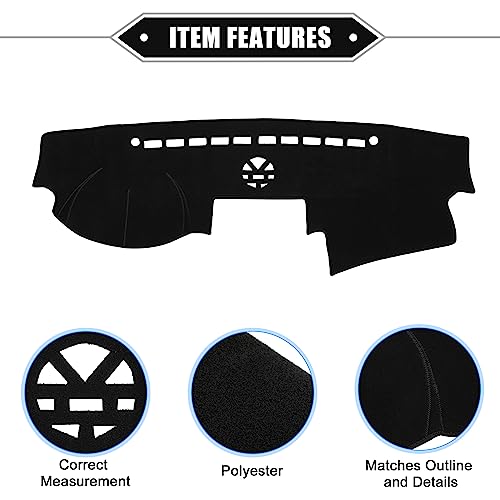 VekAuto Car Dashboard Cover Mat Compatible for Kia Sorento 2014 2015 with Audio Speaker, Black Line Center Console Interior Trim Dash Board Mat - Image 4