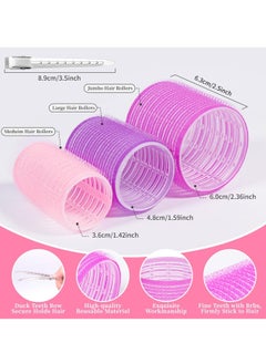 General 29 PCS Hair Roller Set Hair Curlers, Rollers for Hair Blowout Look with Stainless steel Clips Jumbo Large Medium Hair Curlers for Short Long Hair  - Image 3