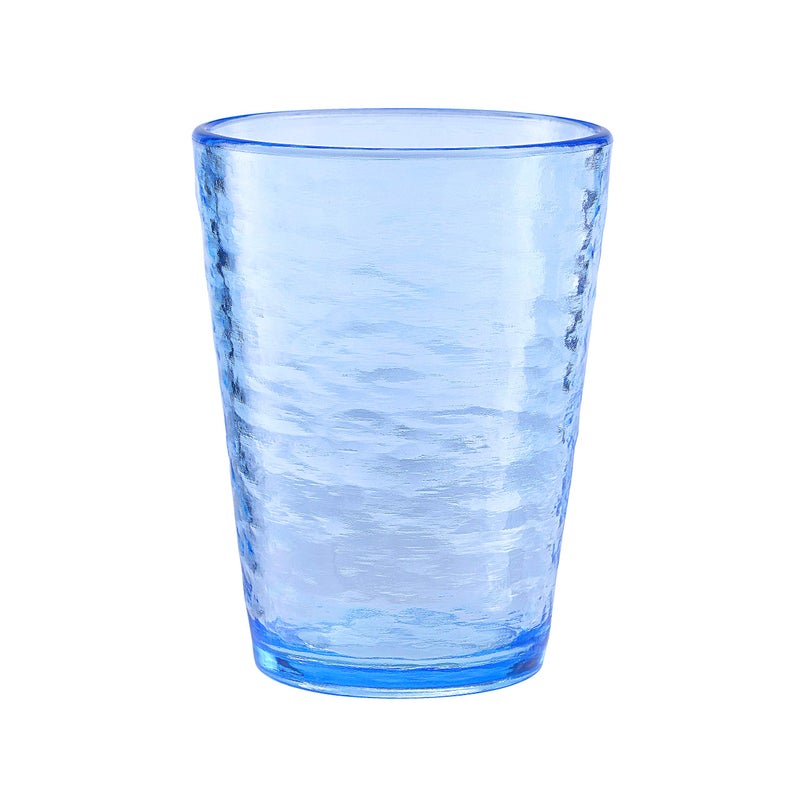 MARCUS HOME KLIFA- RIPPLE- 16 ounce, Set of 6, Acrylic Tumbler Drinking Glasses Cups, BPA-Free, Stackable Plastic Drinkware, Dishwasher Safe, Ocean Blue - Image 1