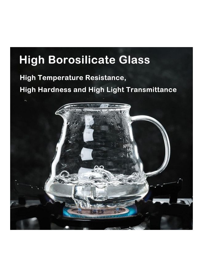 NIBEMINENT Pour Over Coffee Maker Clear 800ml - Image 4