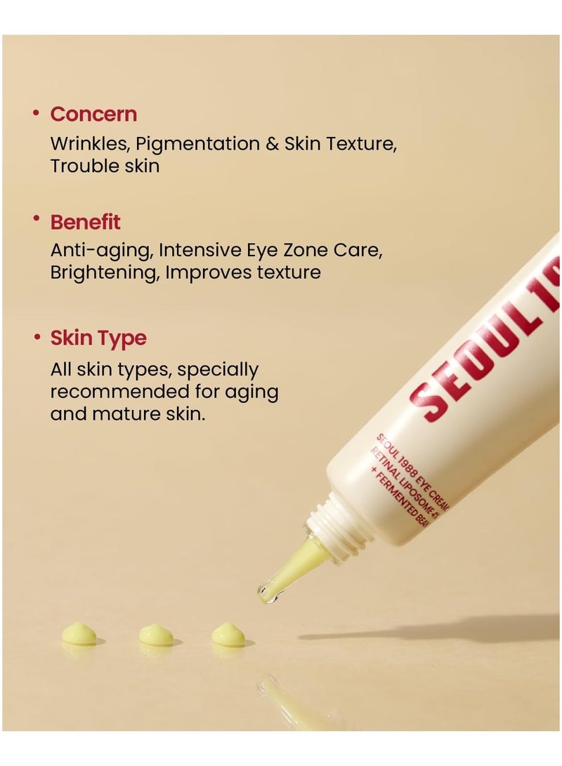 K-SECRET SEOUL 1988 Eye Cream : Retinal Liposome 4% + Fermented Bean  - Image 4