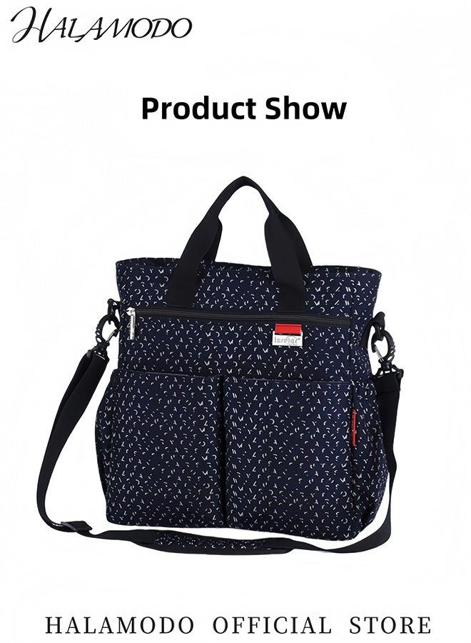 HALAMODO Baby Diaper Bag Set Of Tote, Storage Bag, Cart Strap, Shoulder Strap, Diaper Pad, Insulated Bottle Bag Large Capacity Handbag Crossbody Bag Mummy Bag Multi-Compartments Bag For Boys And Girls  - Image 2