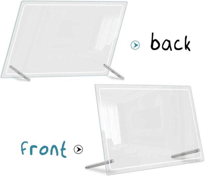 Angoily Acrylic Memo Board Set Reusable Writing Board with Markers for Home Office Kitchen - Image 3