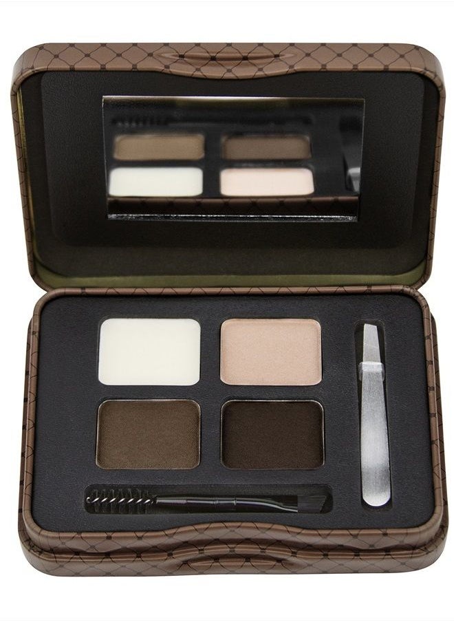 UNITE Hair Inspiring Brow Kit, Dark and Defined (Dark), Brow Wax 0.035 oz., Brow Powder 0.15 oz., Includes Tweezers and Dual Ended Brush with Spoolie  - Image 1
