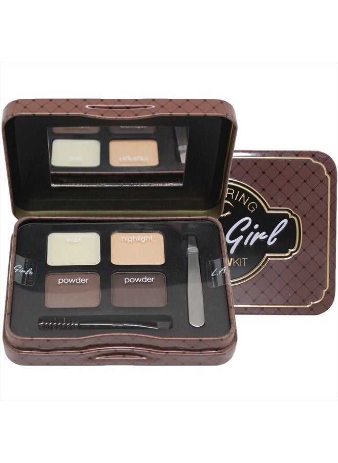 UNITE Hair Inspiring Brow Kit, Dark and Defined (Dark), Brow Wax 0.035 oz., Brow Powder 0.15 oz., Includes Tweezers and Dual Ended Brush with Spoolie  - Image 5