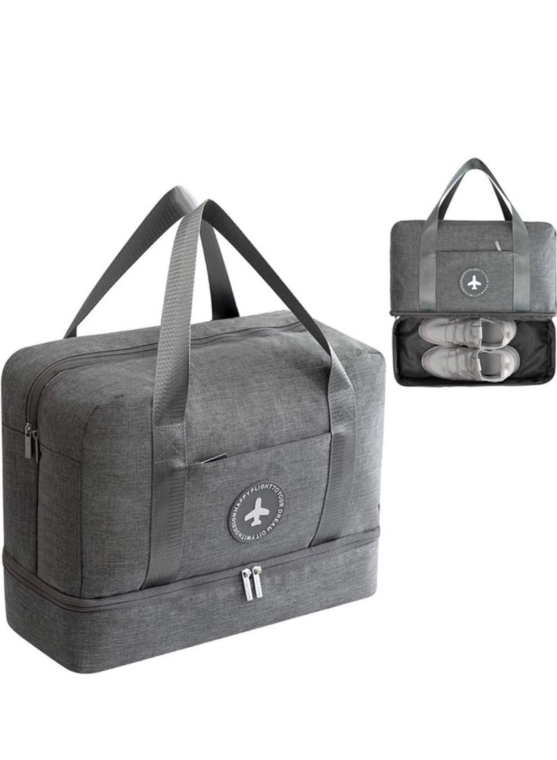 Excefore Waterproof Gym Bag Duffle Travel Overnight Dry Wet Separation Weekender Handbag Sports Fitness Swim Tote for Men Women - Image 1