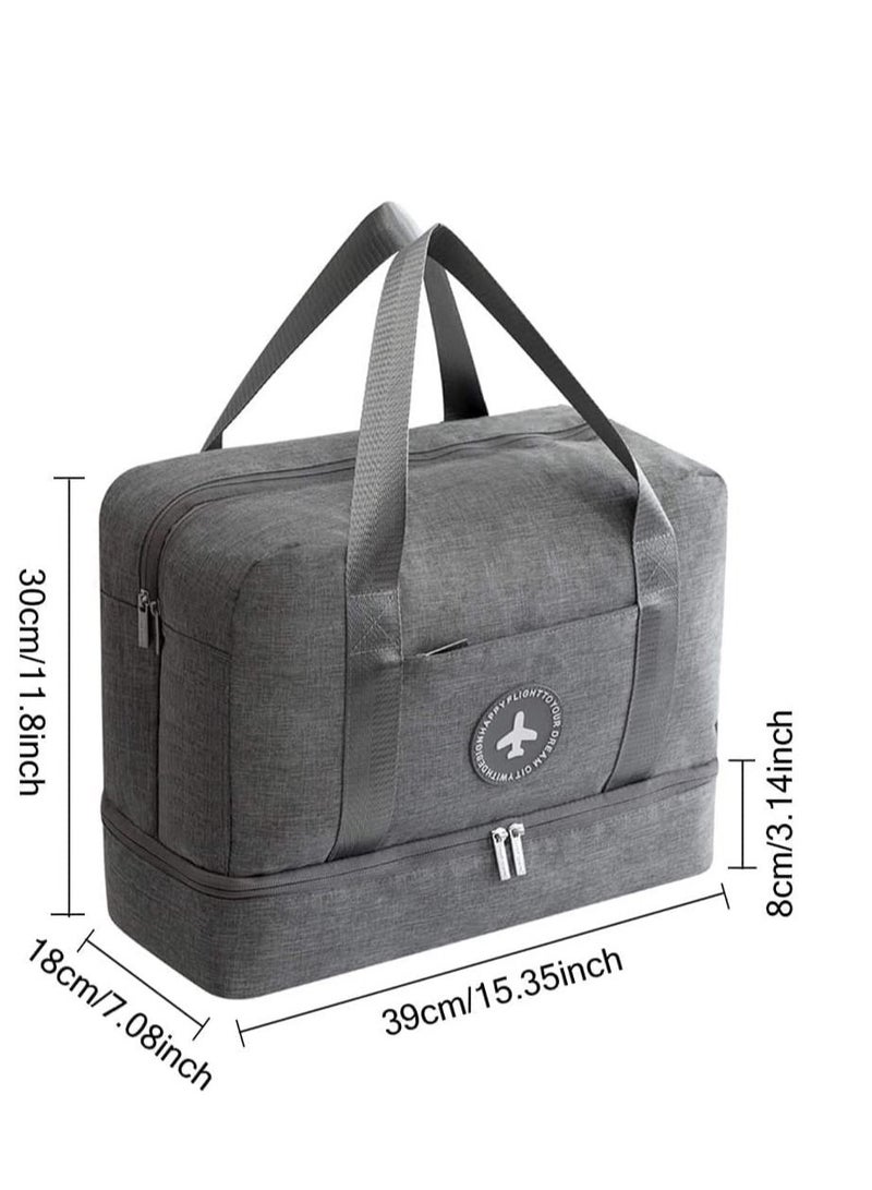 Excefore Waterproof Gym Bag Duffle Travel Overnight Dry Wet Separation Weekender Handbag Sports Fitness Swim Tote for Men Women - Image 2