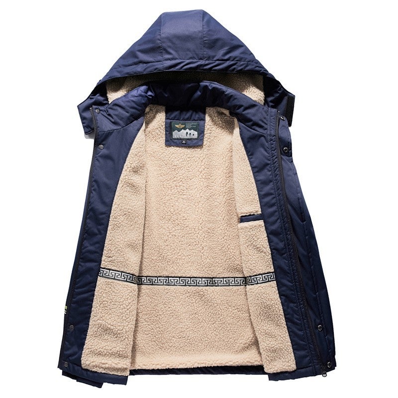 2019 Cotton-Padded Jacket Men'S Fleece-Lined Men'S Cotton-Padded Jacket Casual Warm Men'S Cotton-Padded Jacket Large Size Cotton-Padded Jacket Men'S - Image 5