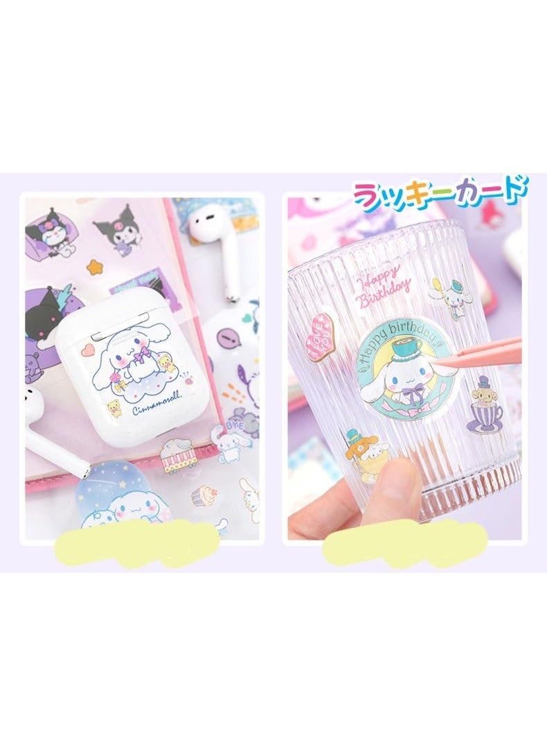 rayihni Anime Girl Stickers - 100 Sheets Sanrio Stickers Kit, Vinyl Cartoon Aesthetic Decorative Sticker Set, Ideal for Scrapbooking, Journaling, Laptops and Room Decoration - Image 5