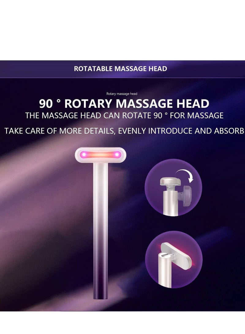Excefore 4 in 1 Facial Massager, Red Light Therapy for Face and Neck, Microcurrent Device Anti-Aging, Skin Tightening Machine, Reduce Wrinkles, Anti-Aging Tools(Purple) - Image 5