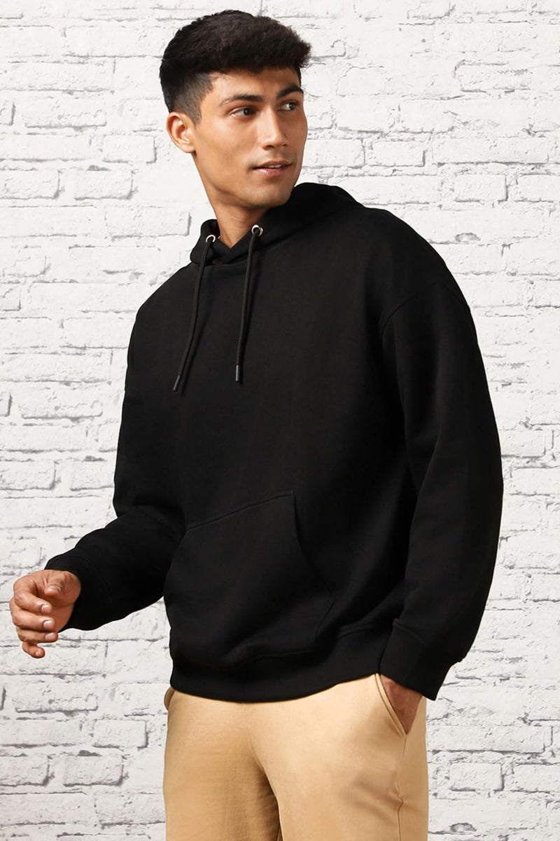 NOBERO Black Oversized Hoodie for Men - Image 5