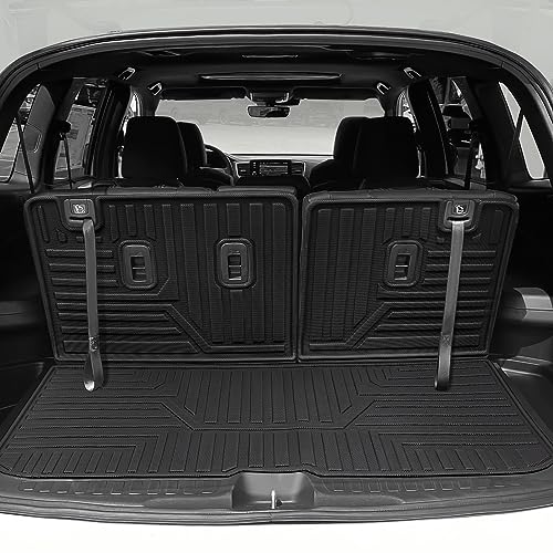 COTAZA for Honda Pilot Floor Mats 2022 2021 2020 2019 2018 2017 2016,for Honda Pilot All Weather Floor Mats Trunk Cargo Liner 8 Passenger (No Elite Models),for Honda Pilot Accessories 2016-2022 - Image 4
