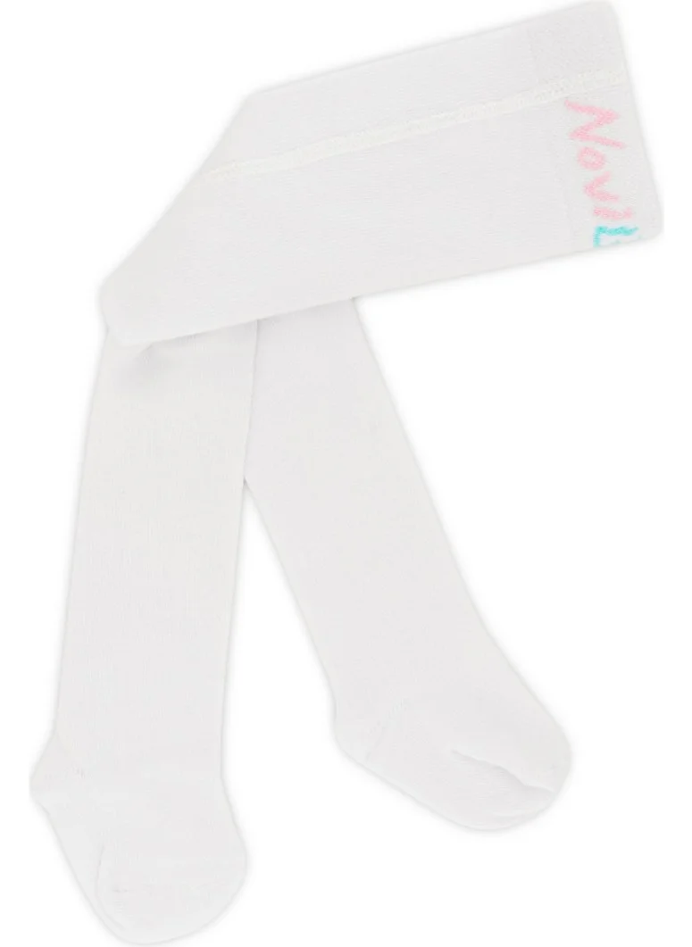 نوفيبيبي 2 Pack Baby Cotton Pantyhose, Children Newborn Cotton Girls Boys School Socks, White Ecru Pink