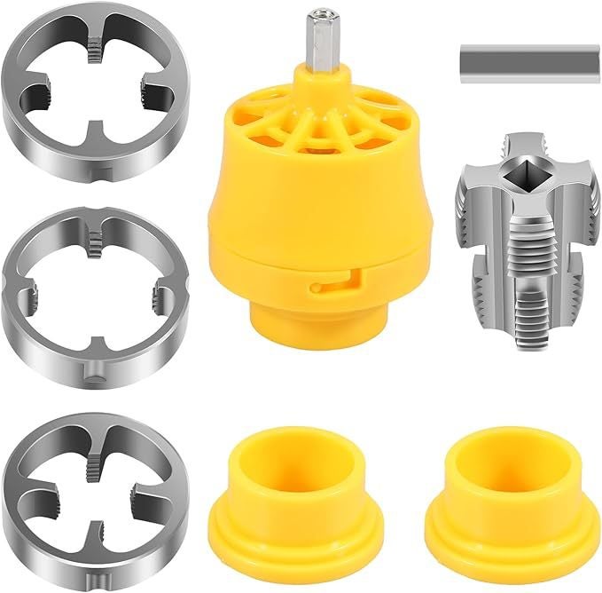 Electric PVC thread tool set, water pipe inner hole wire opener, double head water pipe inner hole wire opener, drill bit, electric drill water pipe PPR PPE water pipe hardware tool 4-6 minutes inner wire - Image 1