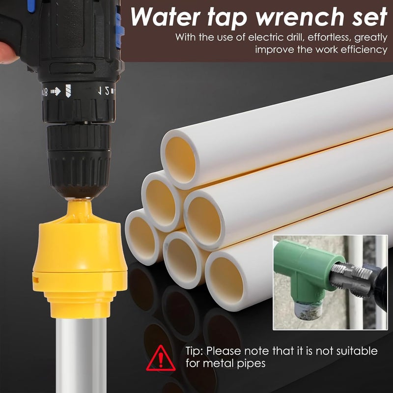 Electric PVC thread tool set, water pipe inner hole wire opener, double head water pipe inner hole wire opener, drill bit, electric drill water pipe PPR PPE water pipe hardware tool 4-6 minutes inner wire - Image 2