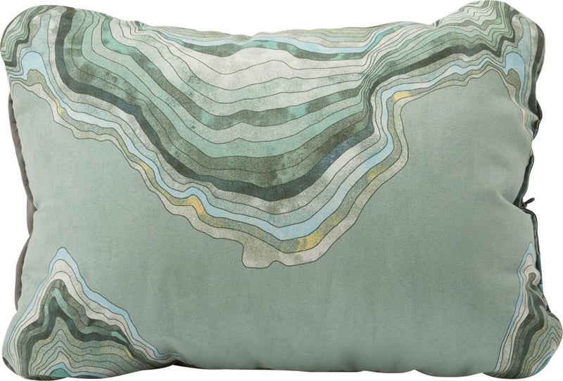 Thermarest ThermaRest Compressible Cinch Camping and Backpacking Pillow Large  16 x 23 Inch Sage Topo Wave Print