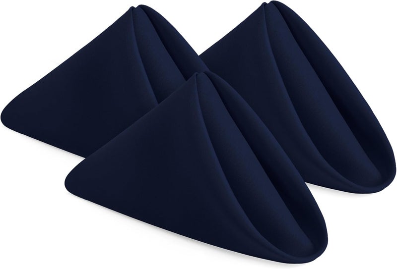 Utopia Home Navy Blue Cloth Napkins 12 Pack 18x18 Inches Ideal Dinner Napkins for Party Wedding and LunchDinner - Image 1