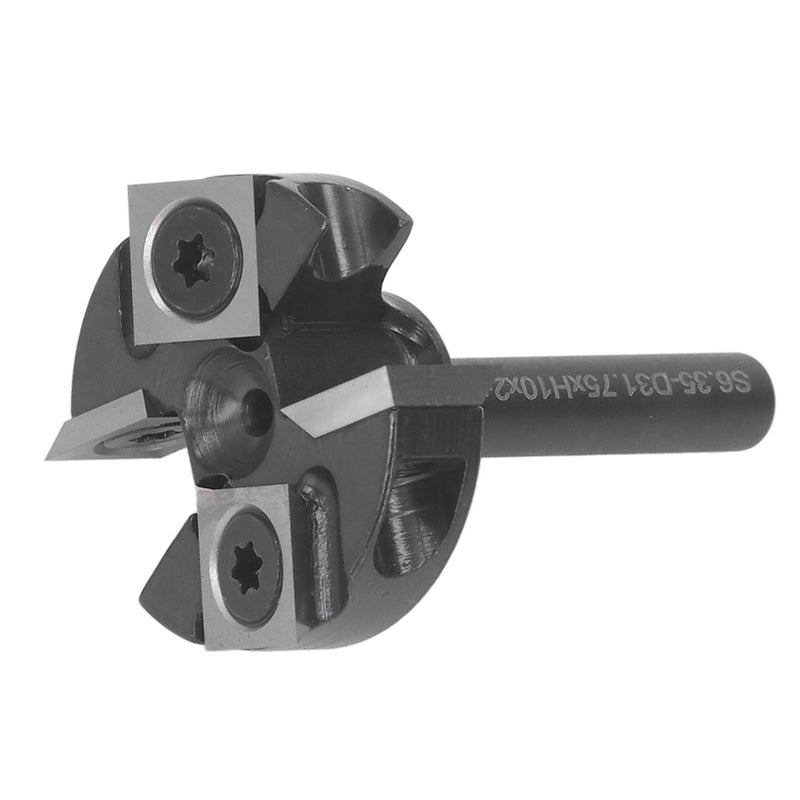 شمع لطحن السطح (Spoilboard) من النوع المُدخل بالعصا بقطر 1/4 بوصة، 2 ونصف شفرة، قطر قطع 1 و1/4 بوصة، شمع مُجدد لسطح المعدات (Spoilboard) للمنشار المرن - Image 4