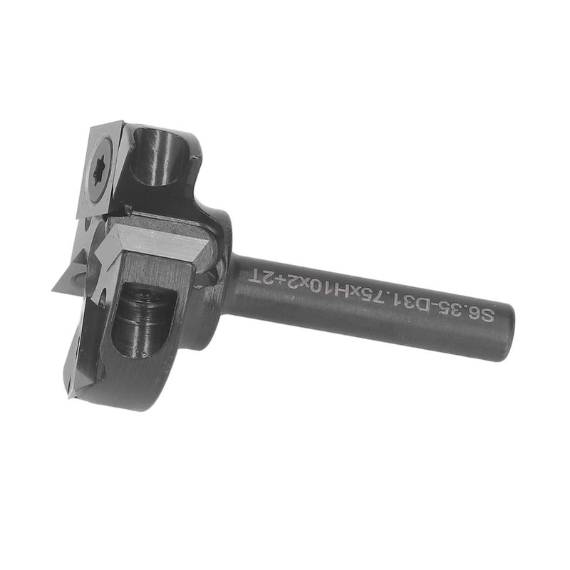 شمع لطحن السطح (Spoilboard) من النوع المُدخل بالعصا بقطر 1/4 بوصة، 2 ونصف شفرة، قطر قطع 1 و1/4 بوصة، شمع مُجدد لسطح المعدات (Spoilboard) للمنشار المرن - Image 3