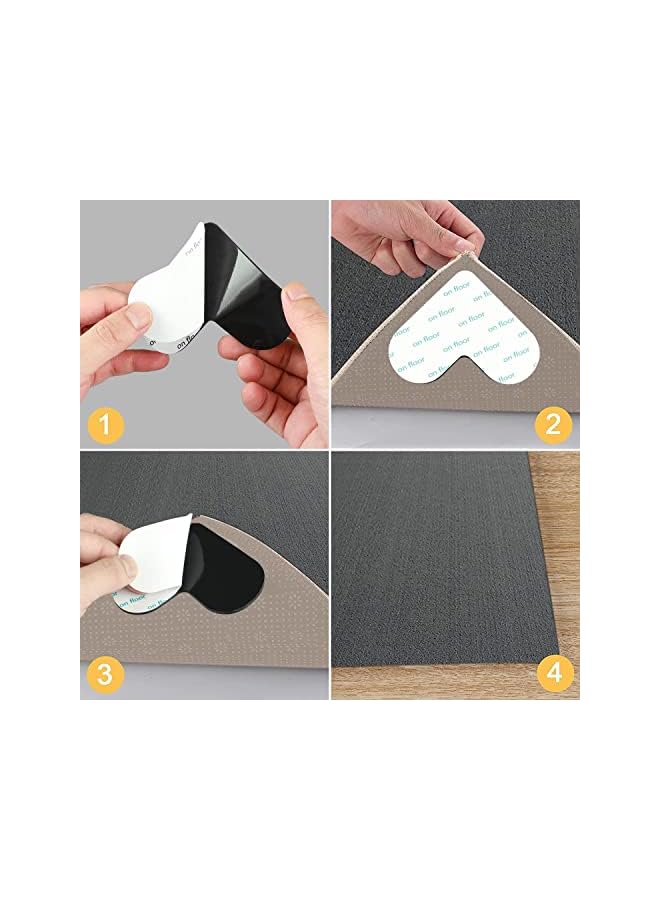 Zaboon PCS Rug Tape, Reusable Washable Carpet Gripper Pad, Double Sided Non-Slip Rug Pads for Hardwood Floors - Image 3