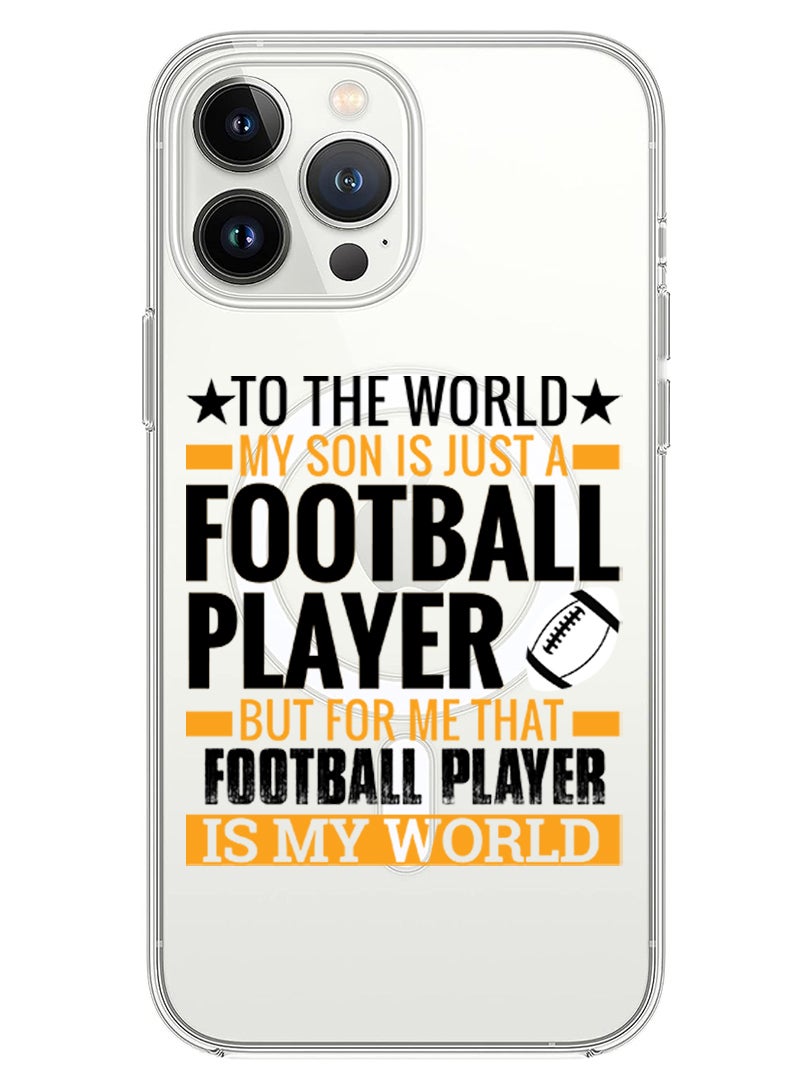 Theodor Magnetic Case for iPhone 13 Pro Max 6.7-inch Compatible with MagSafe Wireless Charging, Shockproof Phone Bumper Cover Football player Black copy - Image 1