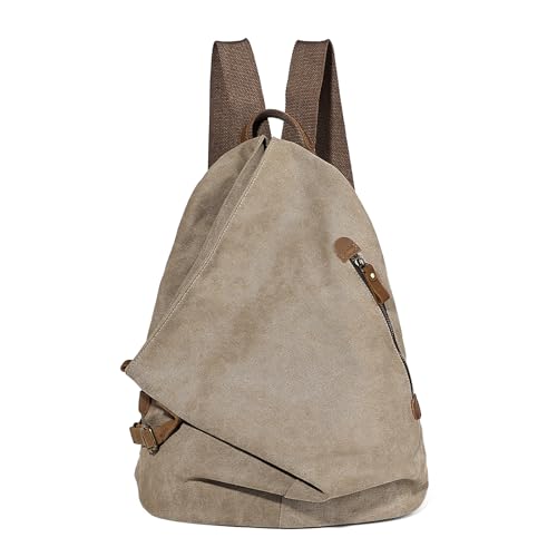 KL928 Canvas Vintage Backpack – Large Casual Daypack Outdoor Travel Rucksack Hiking Backpacks for Men Women - Image 1