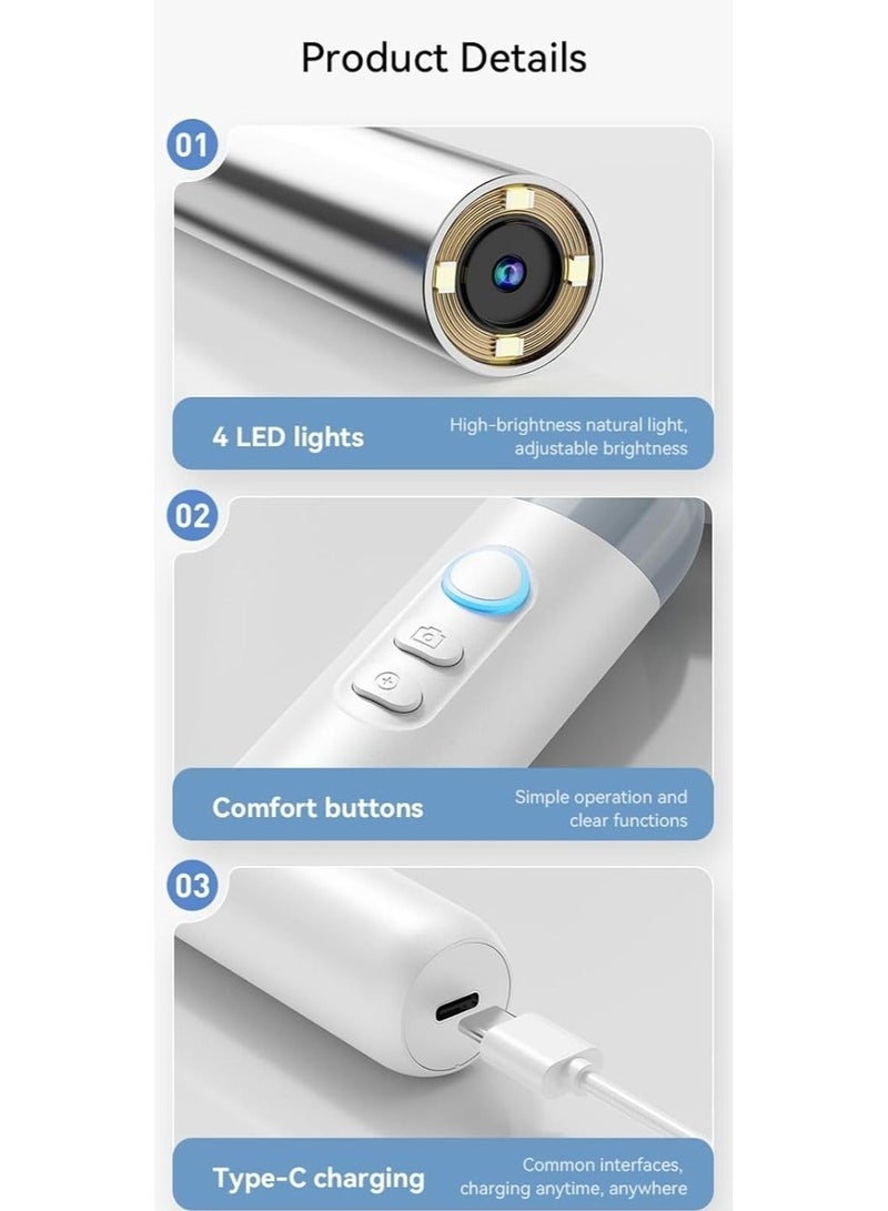 Arabest Wireless Digital Otoscope with Screen - Ear mouth and nose camera - Video Otoscope Ear Cleaner Camera with Light for Kids & Adults - ENT Scope for Ear Wax Removal - USB Ear Scope Compatible with Windows & Mac - Image 4