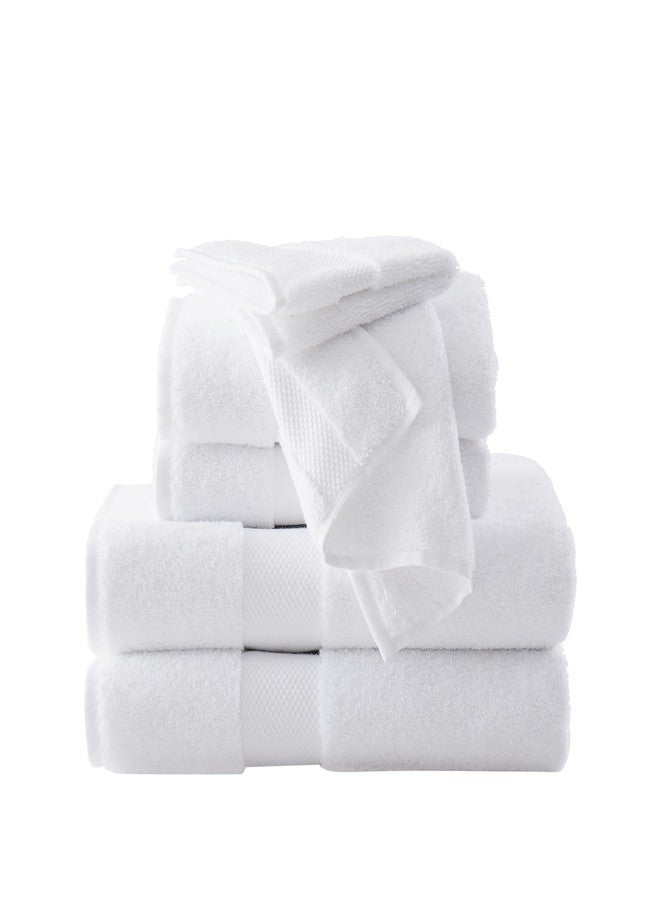 Brooklyn Loom Solid Turkish Cotton White Cotton 6-Piece 6 Piece Set Towel, Solid Themed, for Men and Women, Oeko-TEX Certified Confidence - Image 2