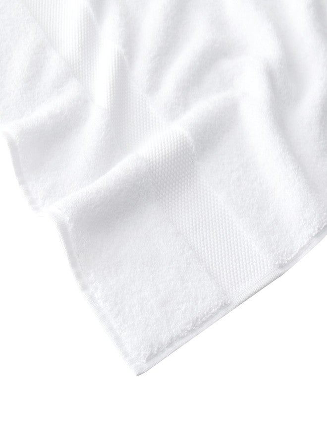 Brooklyn Loom Solid Turkish Cotton White Cotton 6-Piece 6 Piece Set Towel, Solid Themed, for Men and Women, Oeko-TEX Certified Confidence - Image 3