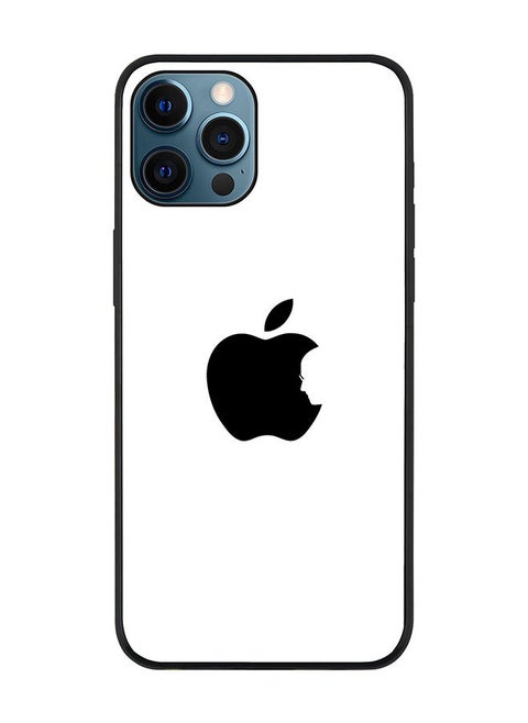 Rugged Black edge case for Apple iPhone 12 Pro Max Slim fit Soft Case Flexible Rubber Edges Anti Drop TPU Gel Thin Cover - Steve's Apple - White