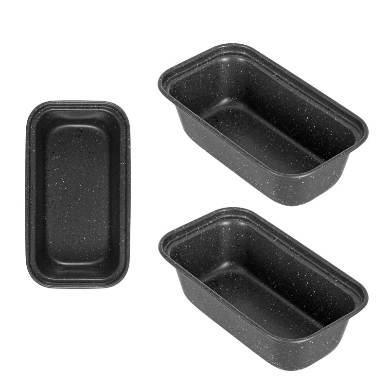 Walooza Mini Loaf Pan, 6x3 Inch Nonstick Bread Pans for Baking, Oven & Air Fryer Safe Small Banana Bread & Meatloaf Pan, Carbon Steel Baking Tins for Homemade Bread (Mini Loaf Pan(3-pack)) - Image 1