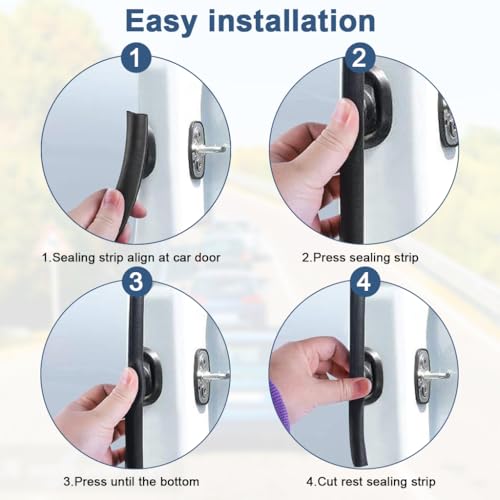 STHIRA® 20Ft car Sealing Strip Door Stripping Rubber Edge Trim Seal Strip Gasket with Side Bulb Universal Fit car Strip All-Weather Car Soundproofing Protects Against Dust & Water for Most Vehicles - Image 4