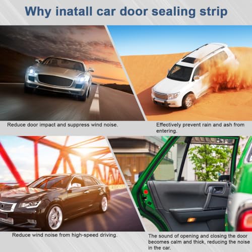 STHIRA® 20Ft car Sealing Strip Door Stripping Rubber Edge Trim Seal Strip Gasket with Side Bulb Universal Fit car Strip All-Weather Car Soundproofing Protects Against Dust & Water for Most Vehicles - Image 5