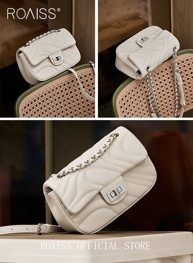 roaiss Women Classic Shoulder Bag Horizontal Square Shape with Large Capacity Classic Solid Color Design Timeless and Versatile Elegant Women Crossbody Bag Suitable for School and Commuting  - Image 5