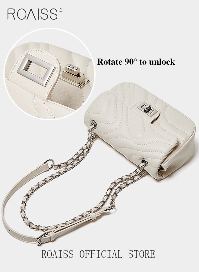 roaiss Women Stylish Crossbody Bag, Large Capacity Shoulder Bag with Adjustable Strap and Turn Buckle, Elegant Chic Handbag for Ladies, Ideal for Dating, Shopping and Everyday Use - Image 4