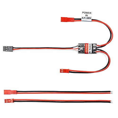 elechawk RC Remote Controlled AUX on/Off Electronic Switch Relay for Car Truck Boat LED Light Drone (8A) - Image 1